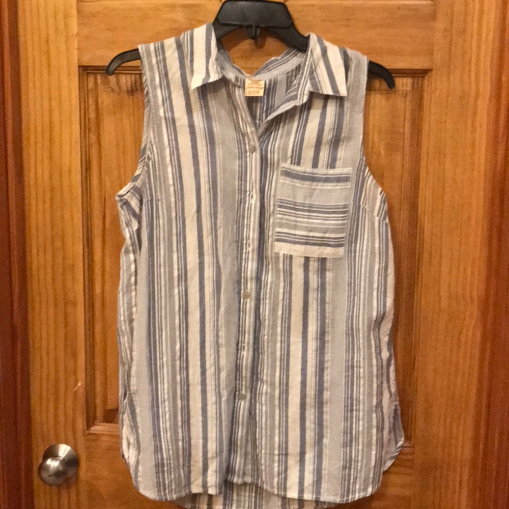 Linen Button Up Top